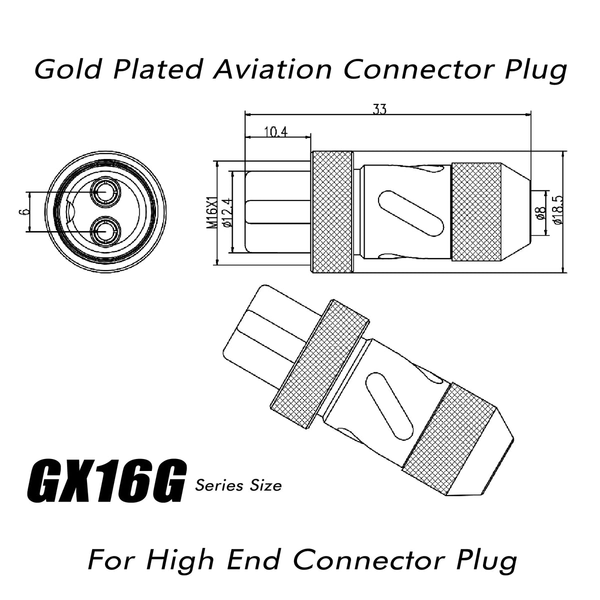 Monosaudio GX16 GX12 2Pin Female Socket Plug Wire Panel Connector with Plastic Cap Connector 5A 125V L88-93 Circular Aviation