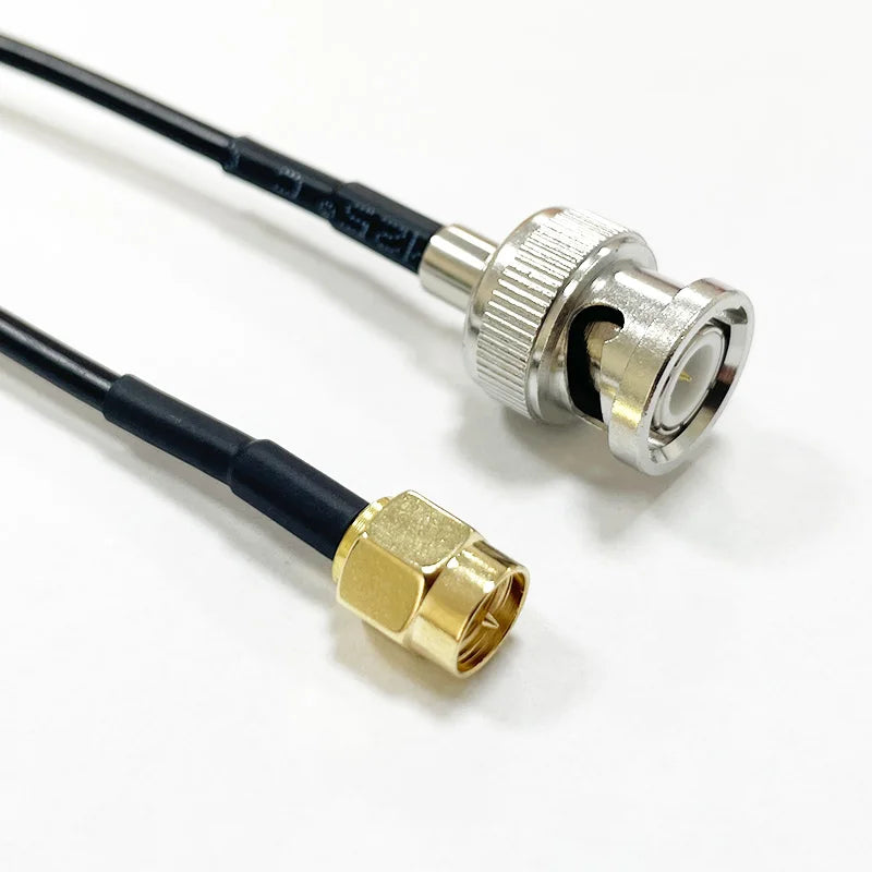 SMA Male to BNC Male RF Coaxial Extension Cable RG174 15CM/6In Different Length for Antennas