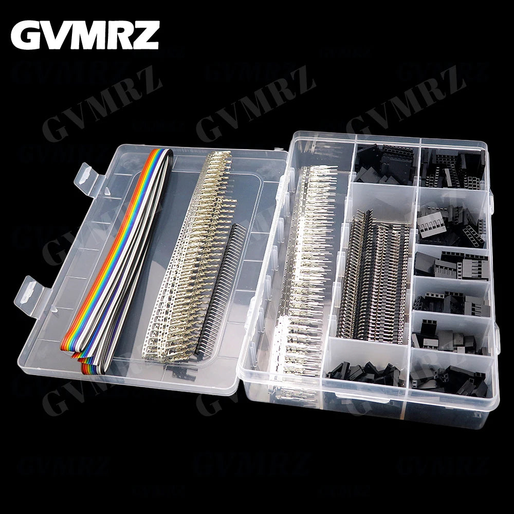 1550PCS/Set 2.54mm Dupont Connector Kit PCB Headers Male Female Pins Electronics Cable Jumper Wire Pin Header Housing