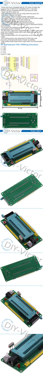 51 avr mcu minimum system board development board learning board stc minimum system board microcontroller programmer