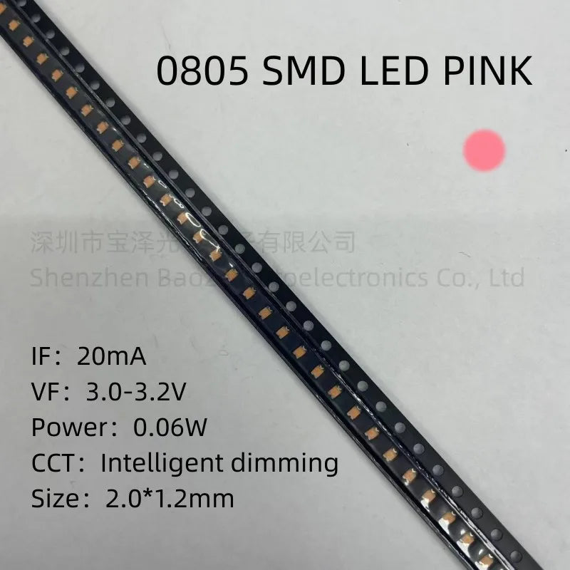 0805 SMD LED Red Yellow Green White Blue Orange Pink Ice Blue 2010 light emitting diode 100pcs/lot