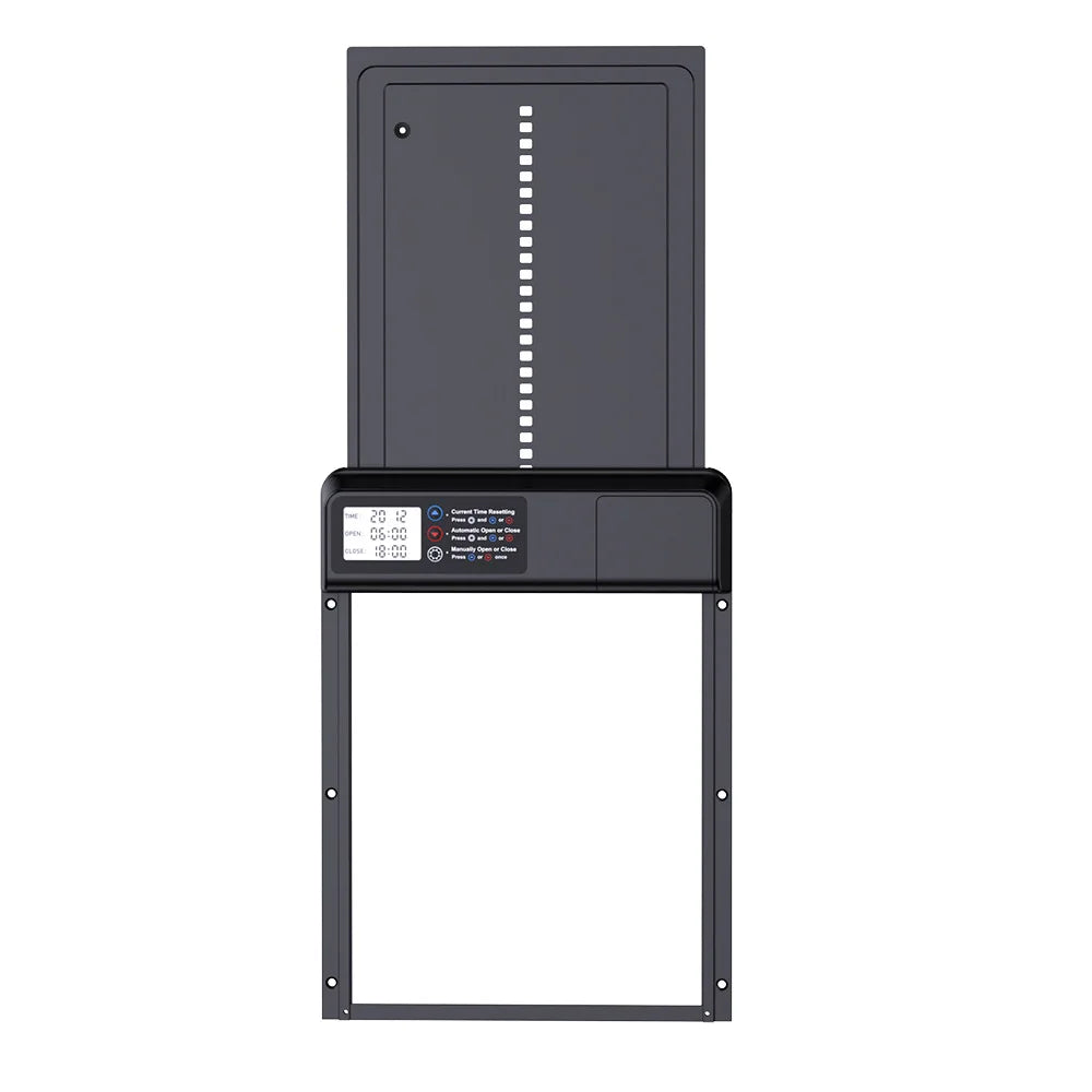 Upgraded 2nd Gen Automatic Pet Door Smart Timer Lift For Dogs Cats Cold Resistant Durable Pet House