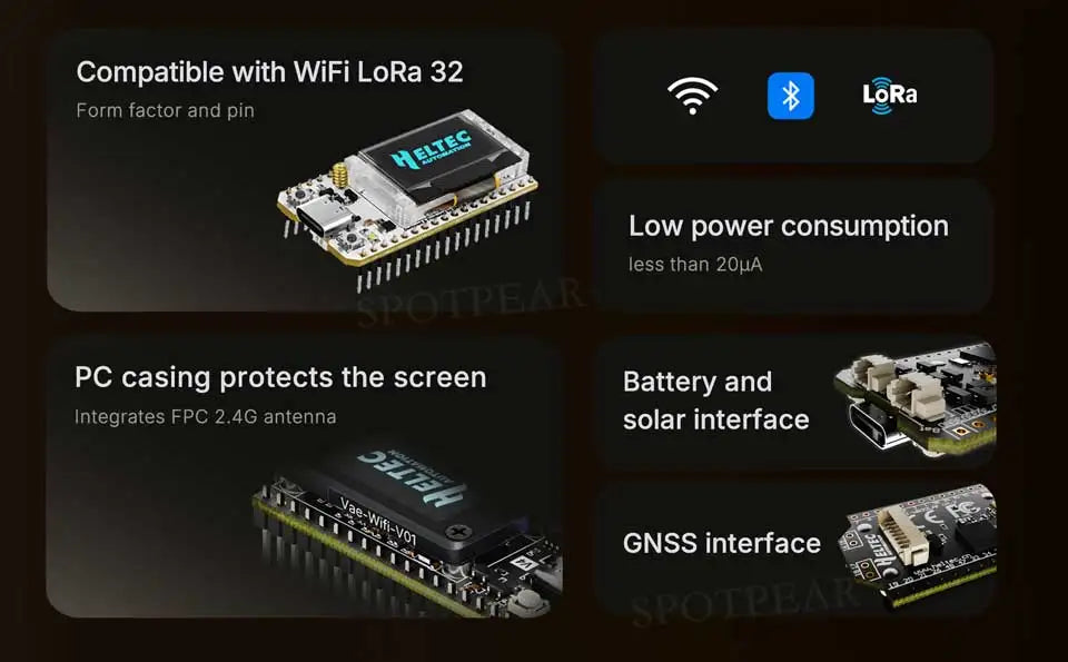 LoRa32-Heltec V4 ESP32-S3 LoRa SX1262 Development Board 863-928MHz Meshtastic For Arduino