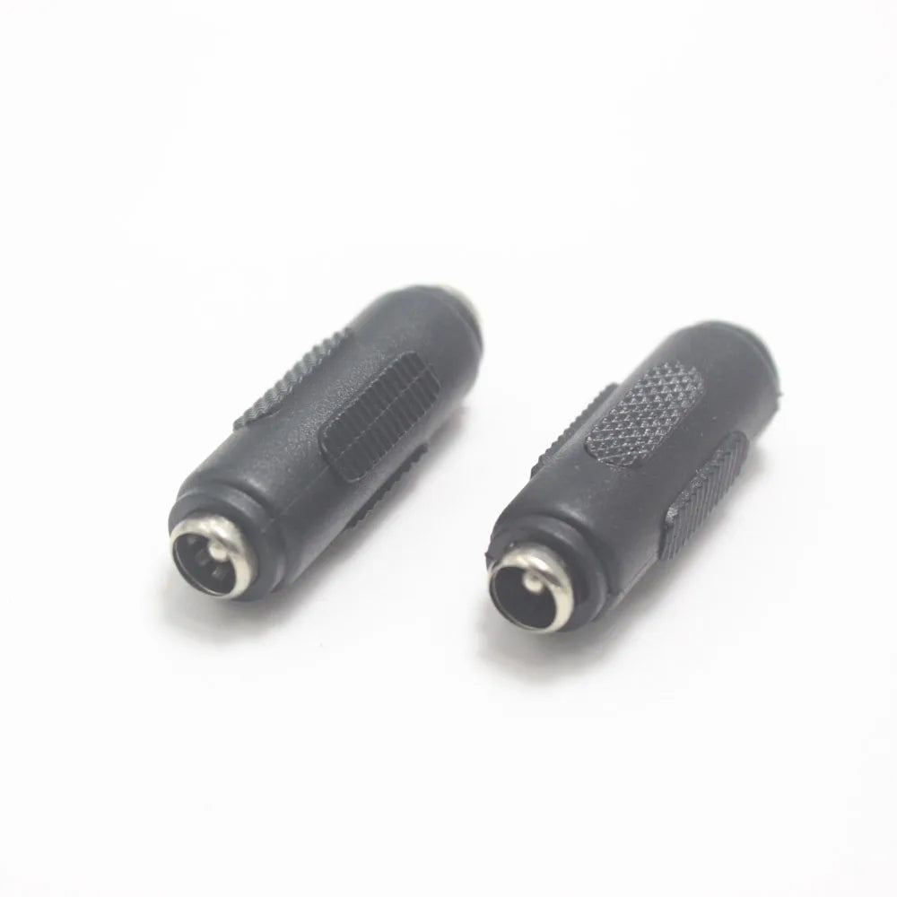 2pcs FF DC Power Supply Adapter Female Head 5.5*2.1 mm Female to Female Straight Through Head DC5521 Extension Interface