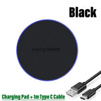 Ultra-Thin Fast Wireless Charger Pad for Samsung Galaxy S25  iPhone 17 16 15 14 13 Pro Max Wireless Induction Charging Station