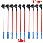 10/5pcs MINI SMALL MEDIUM Size Car Fuse Holder Add-a-circuit TAP Adapter Micro Mini Standard ATM Blade Fuse for Cars Vans