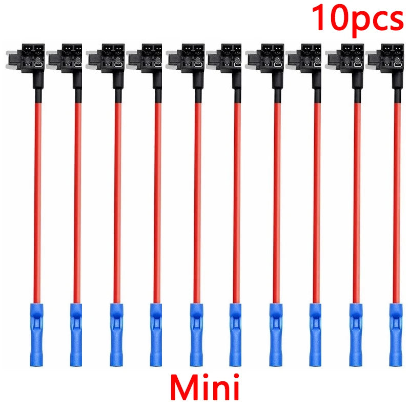 10/5pcs MINI SMALL MEDIUM Size Car Fuse Holder Add-a-circuit TAP Adapter Micro Mini Standard ATM Blade Fuse for Cars Vans