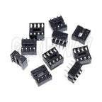 20pcs DIP-8 Round Hole Square hole 8 Pins 2.54MM DIP DIP8 IC Sockets Adaptor Solder Type IC Connector