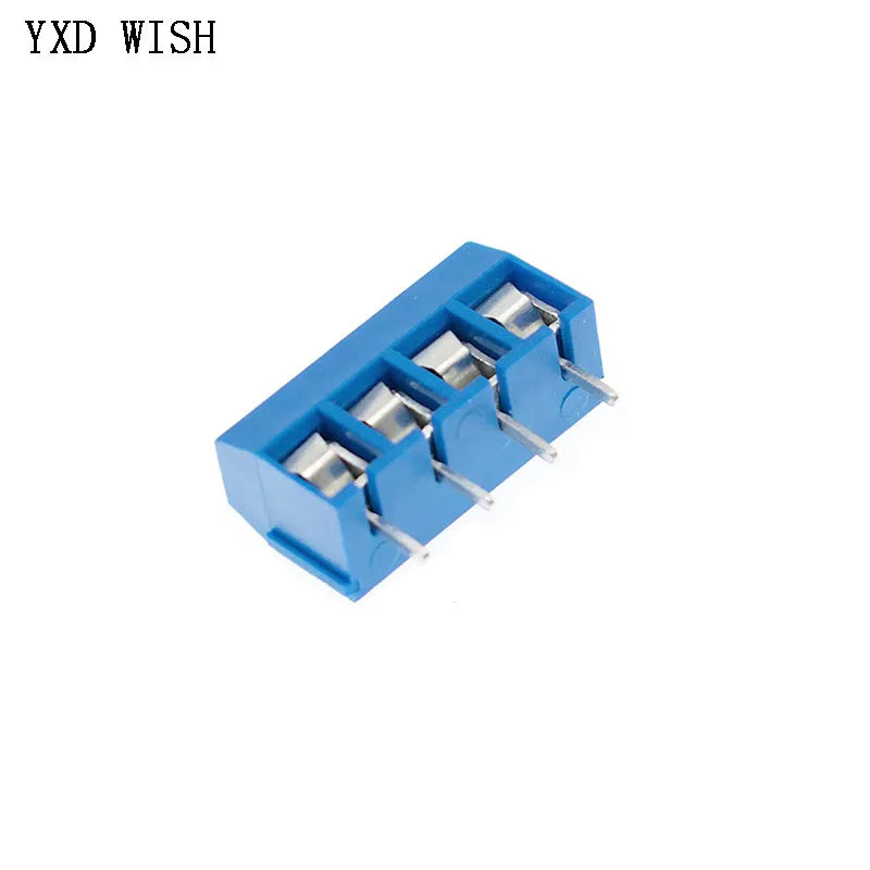 100pcs KF301 2P 3P 4P 5mm Screw Wire Terminal Block KF301-2P KF301-3/4P Pitch 5.0mm Straight Pin Spliceable PCB Cable Connector