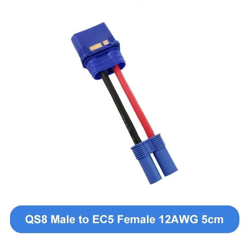 QS8S to XT90/60 TRX EC5 Anti-ignition Plug Male Female Model Aircraft Adapter Cable for Plant Protection Machine Lithium Battery