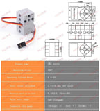 Geekservo 0.7KG/2KG Programmable Servo 360 Degree Dual-shaft Building Blocks Motor for Micro:bit compatible with Legoeds Bricks