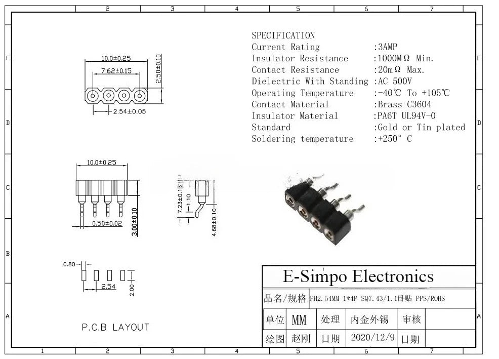 10/100pcs 2.54mm 2P/3P/4P/5P/8P Right Angle SMT Round Single Row 0.1" Pitch 1x40Pin Horizontal SMD Hole Socket Male Pin Header