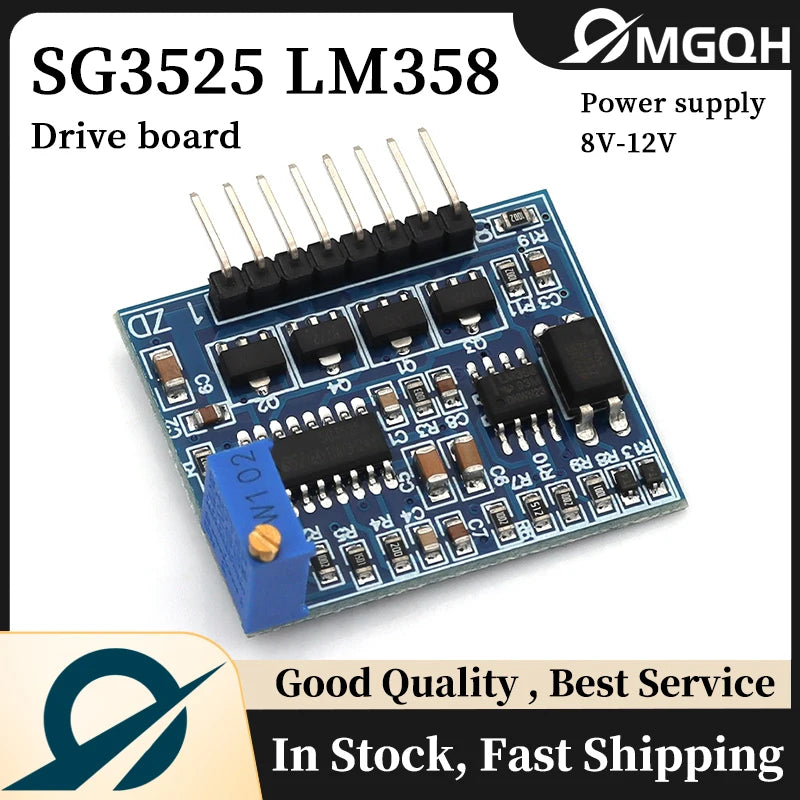 SG3525 LM358 Inverter Driver Board DC12V-24V Mixer Preamp Drive Module High-Frequency Adjustable 1A Inverter Driver Panel