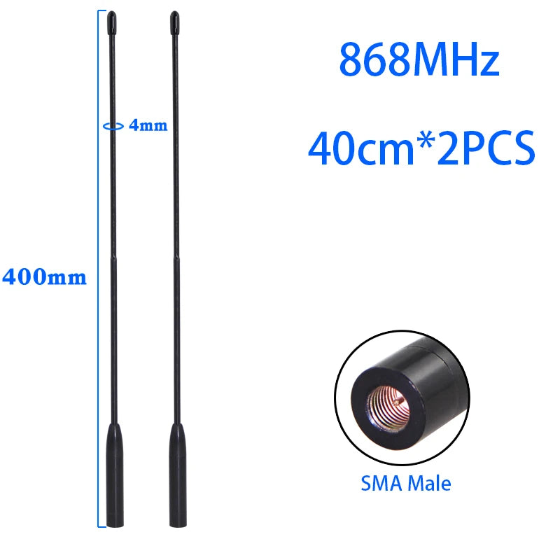 Support Custom 2PCS LoRa Module Antenna for Meshtastic 868MHz 915MHz Soft Antenna Omni High-Gain Whip Antenna SMA Head Connector