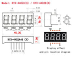 10PCS 0.4-inch 4-digit numeric tube 40.5mmX16mm digital display "8" height10.2mm seven-segment numeric tube 4402series4042