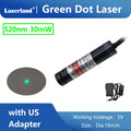 Long Range Light Beam Visible 520nm Green Dot Laser Module Diode Locator Focusable for Tunnel