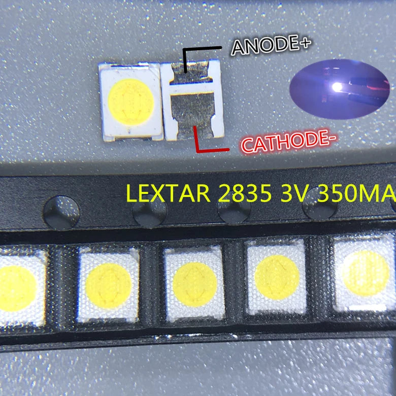 1000pcs /lot Original LEXTAR 2835 3528 1210 3V 1w-2W SMD LED For Repair TV Backlight Cold white LCD Backlight LED
