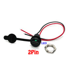 2Pin LED Lamp USB C High Current Charging Socket with Nut Snap Lock Plate TYPE-C Female Type C Waterproof Female Connector Jack
