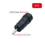 5PCS DC 7909 Power Plug Portable Laptop Travel Charger Adapter DC 5.5x2.1mm Female Jack to 7.9*0.9mm DC Power Plug Converter