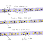 5V 12V 24V 5M 2835 3528 SMD 120leds/m 600Leds/5m 4000K neuttral White Warm White Flexible LED Strip Tape lighting Not-Waterproof