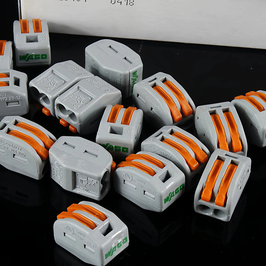 5/10pcs 222-412 222-413 222-415 WAGO Quick Wiring Terminal 2/3/5 Holes 0.08-4mm² Electrical Equipment Lever Wire Connector