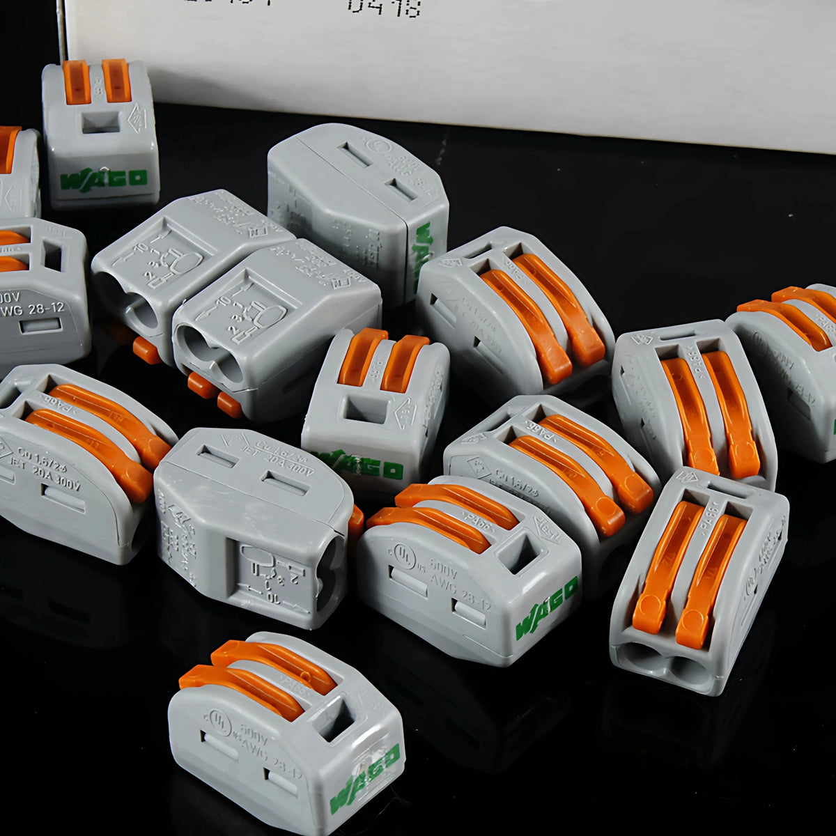5/10pcs 222-412 222-413 222-415 WAGO Quick Wiring Terminal 2/3/5 Holes 0.08-4mm² Electrical Equipment Lever Wire Connector