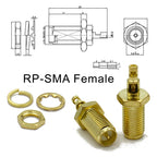 2/6pcs SMA Male Female RF Connector RP SMA  Nut Bulkhead Double Sash Casement Window Connector Straight Cable 50 Ohm