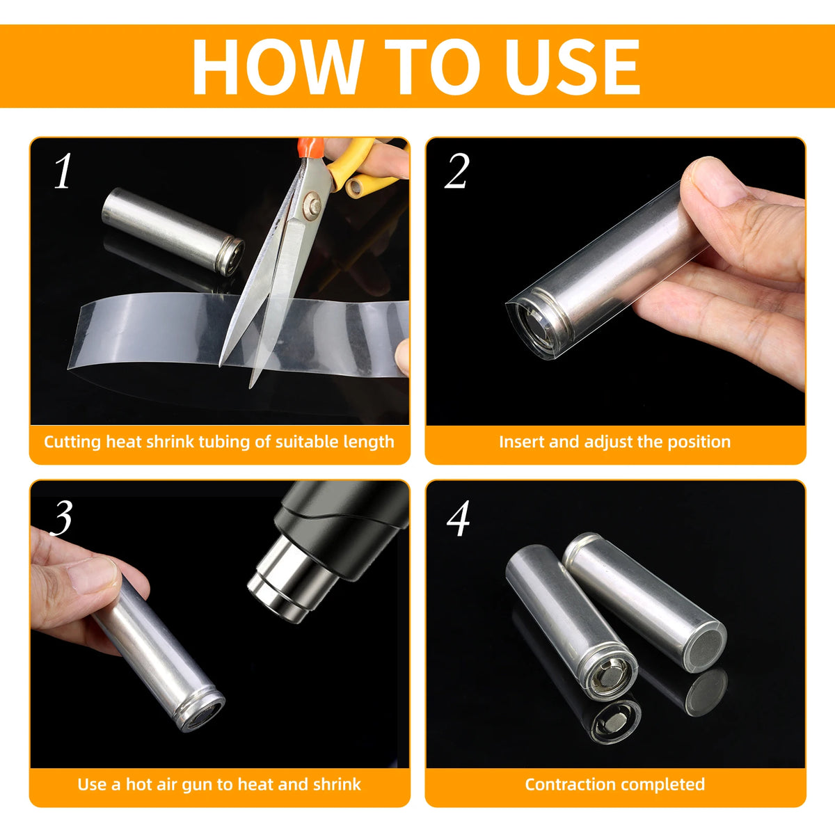 3/5M PVC Clear Heat Shrink Tube Width 29.5mm ~ 200mm 18650 Lipo Battery Pack Insulated Cable Sleeve Protection Battery Film Wrap
