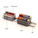 Wire Connectors Rail Type Electrical Quick Terminal Block Direct Insertion Instead Of UK ST PT Docking For Parallel Connection