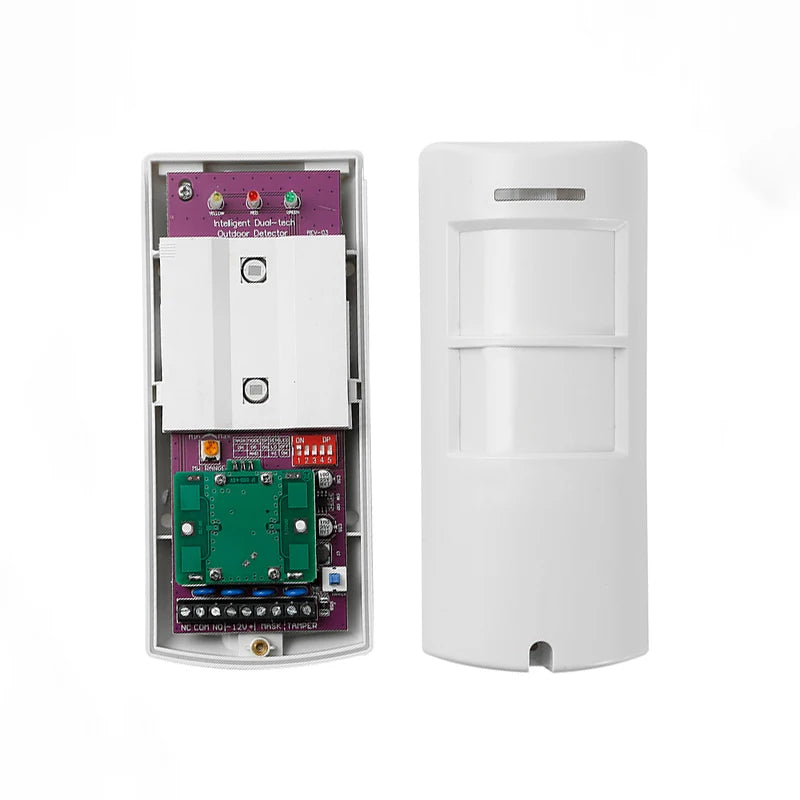 12V Wired Outside Anti Sunlight Triple Tech Alarm Detector Microwave Movement Infrared Passive PIR Motion Sensor Detector