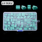 80PCS PCB Screw KF128-2 KF128-3 Terminal Block Connector KF128 Pitch 5.0MM 2P 3P Splicable Kit Box