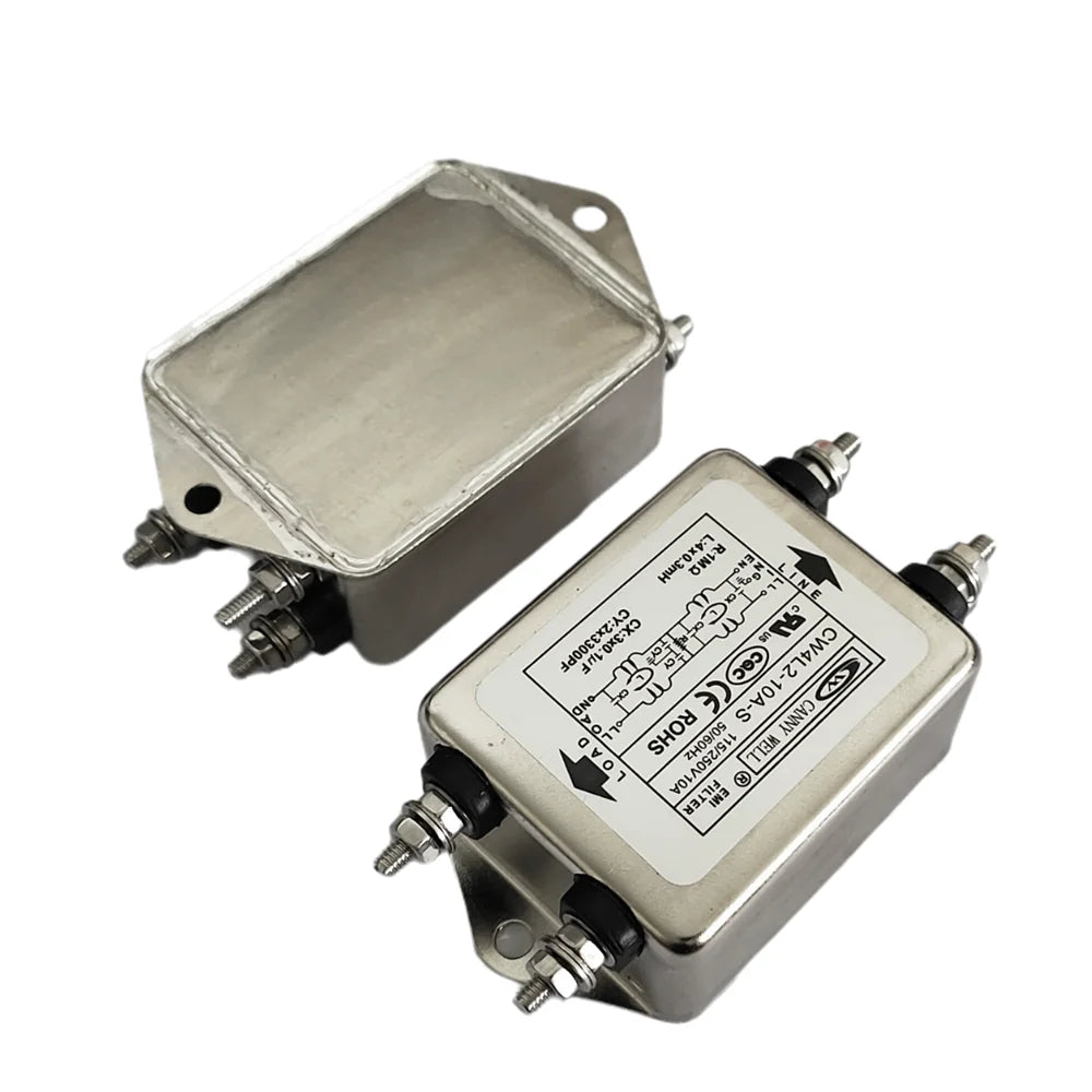 CW4L2-10A-S CW4L2-20A-S Double-stage Bolttype Power Filter Single-Phase AC EMI Filter 220VAC AC 115V-250V Hole Distance 75.0MM