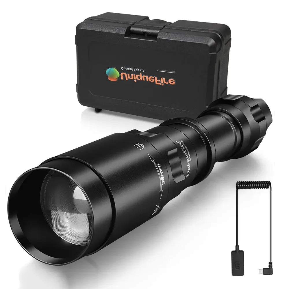 UniqueFire 1605 T38 Vcsel940nm Vcsel850nm LED IR Flashlight Set Dimmer Swtich Indicator USB C Rechargeable Torch Max.1500 Meters
