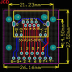 JCD 1pcs RJ45 Breakout Board With LED Lights,8P8C Female Socket Connector RJ45 Adapter Test Board with Pin Headers