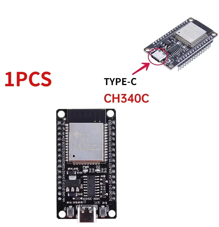 ESP32 WROOM-32 ESP32-S Development Board WiFi+Bluetooth-compatible IOT TYPE-C ESP32 30Pin ESP32 Nodemcu Development Module