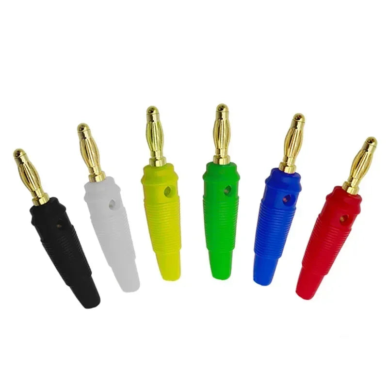 5/20Pcs 4mm Banana Plug 32A High Current Musical Speaker Stackable Screw Type Gold Plated Banana Connector Adapter