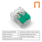 30-100 Pcs Cable Wire Connectors Mini Quick Terminal Block Electrical Connectors Reusable Type Quick Plug-in Terminals