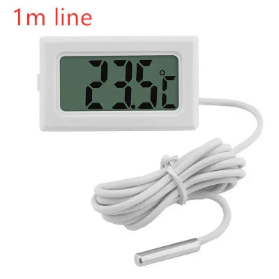 Mini LCD Digital Thermometer with Waterproof Probe Indoor Outdoor Convenient Temperature Sensor for Refrigerator Fridge Aquarium