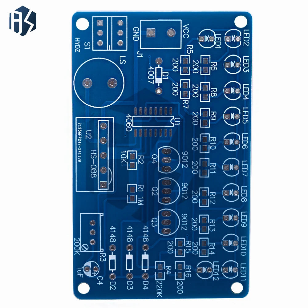 DC4.5-5V CD4060 SMT DIY Music LED Color Light Circuit Soldering Practice Module Bulk Soldering Learning Demo Kit