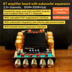 ZK-SUB600 BT Amplifier Board Module 2.0 Channel 300W+300W+Subwoofer Extension TPA3255 DC 18-50V with Subwoofer