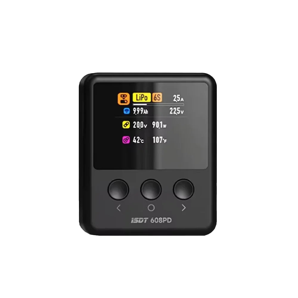 ISDT 608PD Lipo Balance Charger Discharger 240W/10A DC & 140W/5A PD Smart Digital Charger for LiPo/LiFe/LiHV RC Batteries