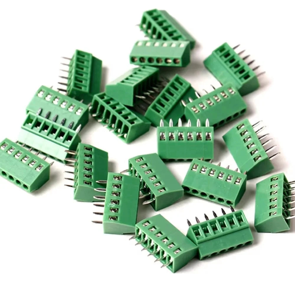 10PCS 2.54mm Pitch 0.1" 6Poles 6Pin 150V6A UL, 130V8A IEC, CE Rohs mini Breadboard PCB Screw Wire Terminal Block