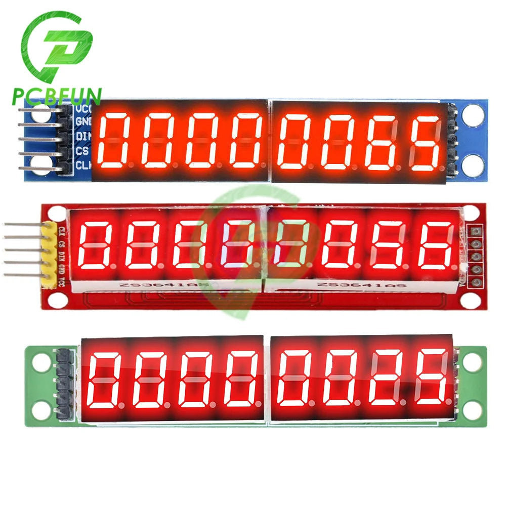 8 Digit Bit MAX7219 Digital Tube Display Module Board 7 Segment Digital LED Display 5V/3.3V Controller for Arduino 51/AVR/STM32