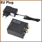 Analog to Digital Audio Converter L/R RCA to Digital Toslink Coaxial Audio Adapter For PS4 HDTV DVD Amplifier Soundbar Speaker