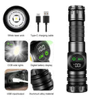 Magnetic USB Rechargeable LED Tactical Flashlight With COB Side Light Camping Fishing Torch