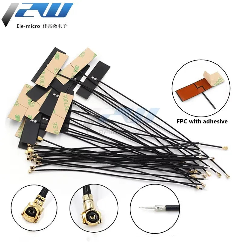 5 PCS/LOT WiFi 2.4G High Gain 5dbi , Built-in Flexible FPC Soft Antenna ZigBee Ipx4  Bluetooth Module IPX1/IPX4-K Patch Anten