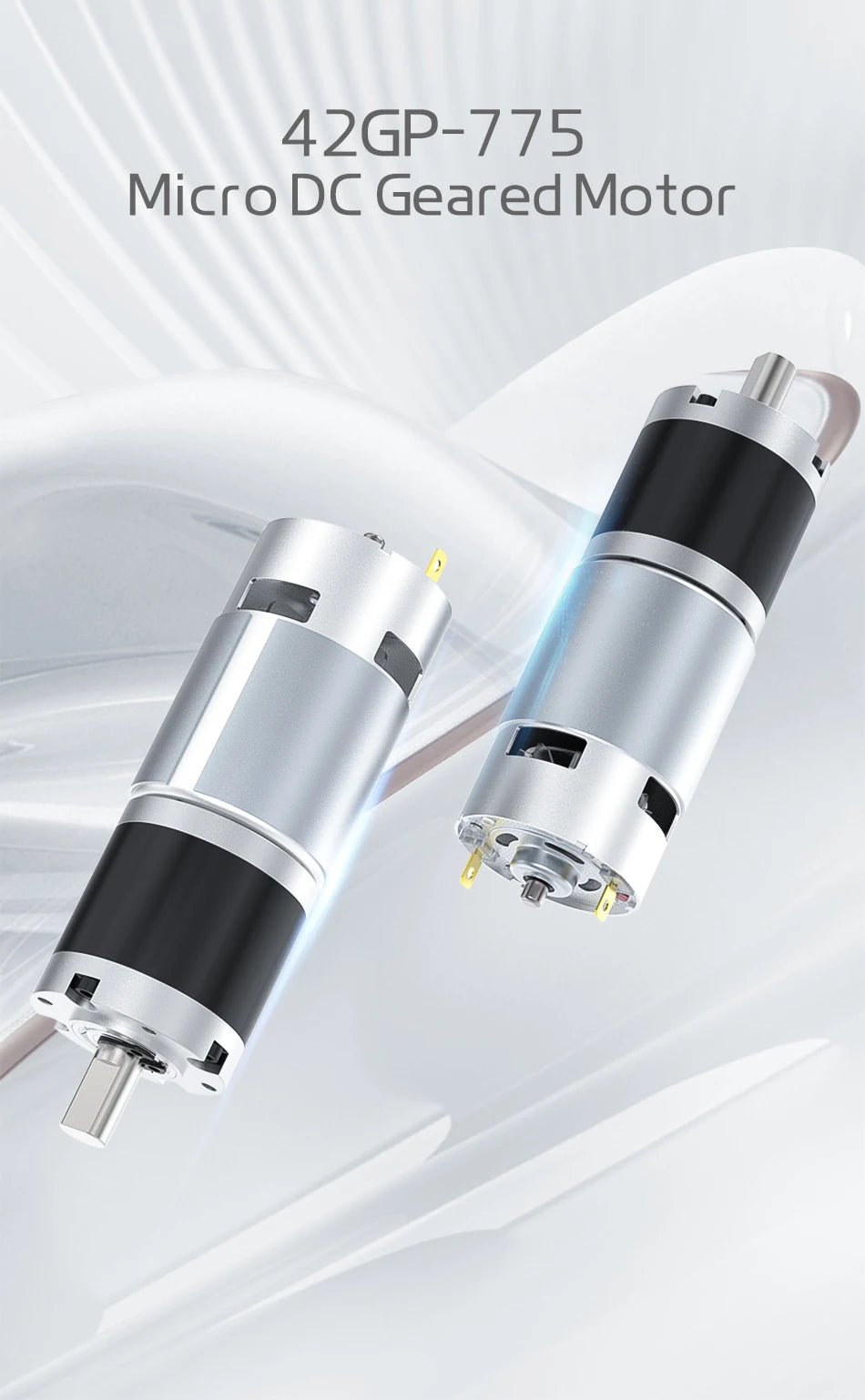 12V24V Planetary Gear DC Low-Speed Motor DC 775 Long Life Ultra-High Torque Forward And Reverse 42mm Planetary Brushed GearMotor