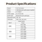 XY-T6001P Mono 600W Amplifier Board TPA3255 DC 19-51V TWS True Wireless Bluetooth 5.0 AUX USB APP Control for Car Home Audio DIY