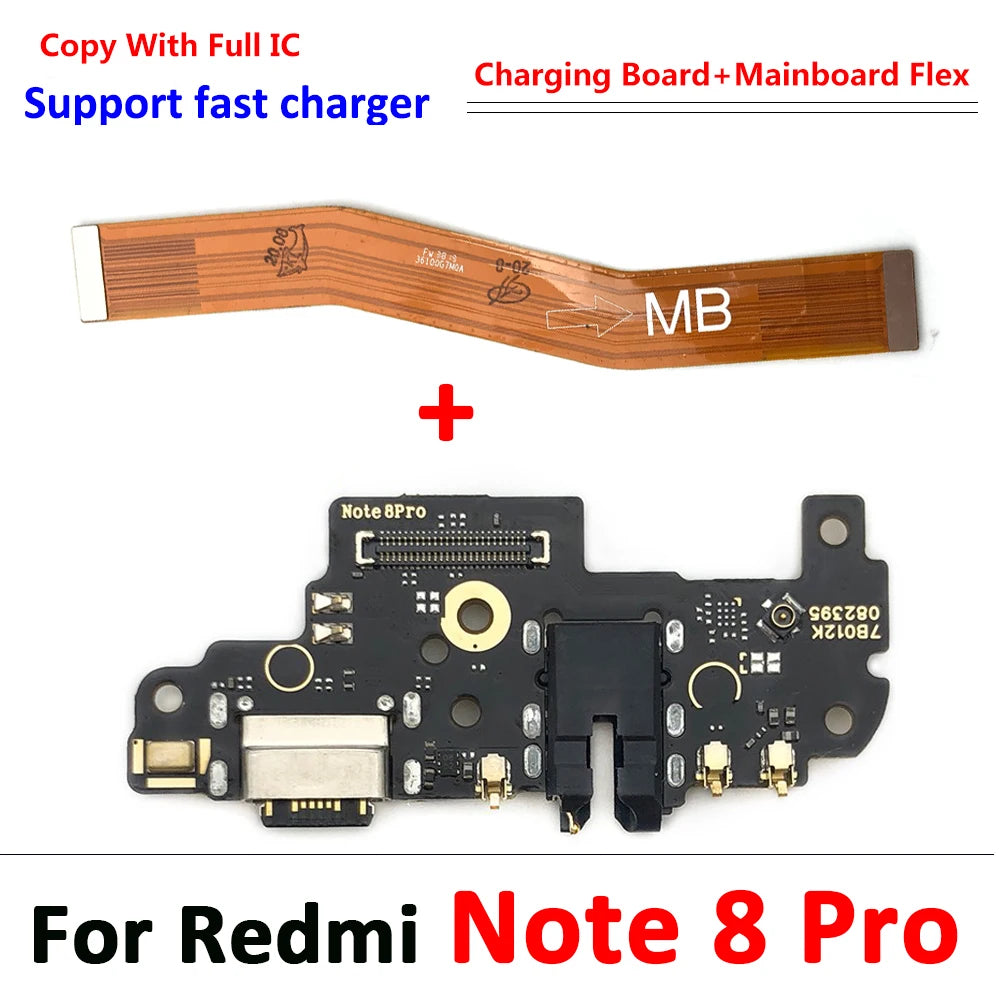 NEW USB Charging Port Dock Board Connector Main FPC Motherboard Flex Cable For Xiaomi Redmi Note 9 10 7 Pro 10S 11 4G 5G 8 fast