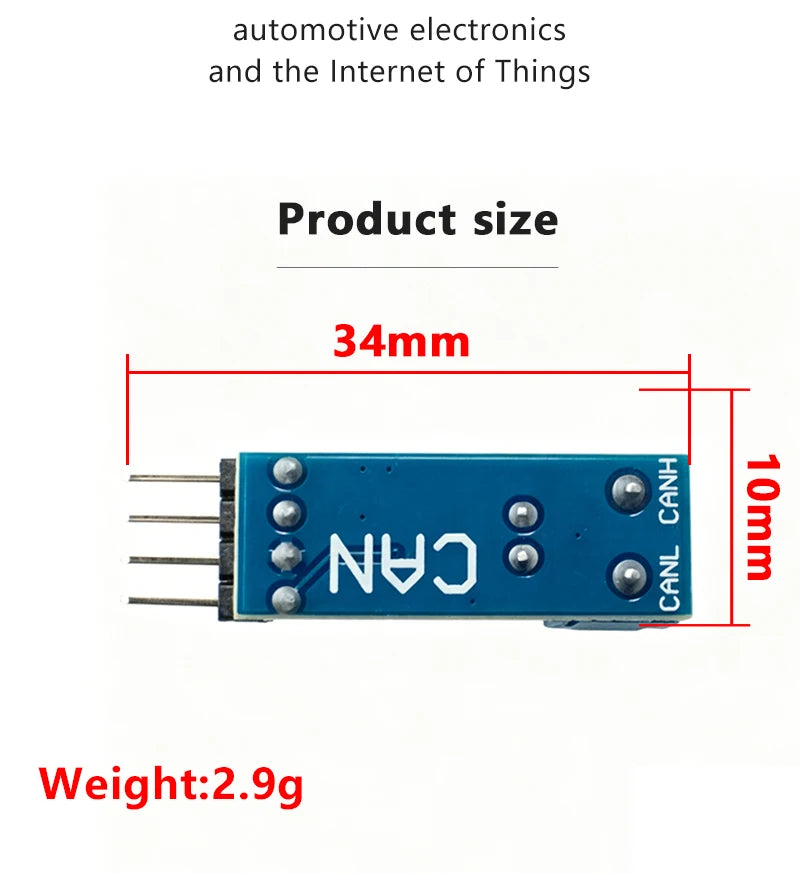 SN65HVD230 CAN Bus Transceiver Module 3.3V Power Supply ESD Protection TTL to CAN Level Conversion Board For Arduino